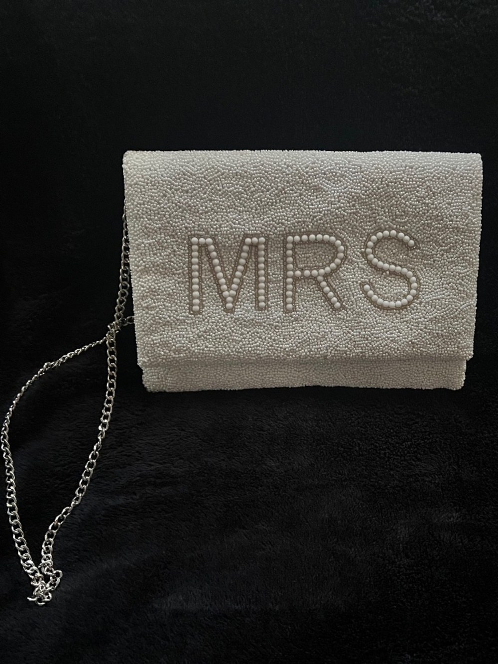 White MRS Clutch Purse